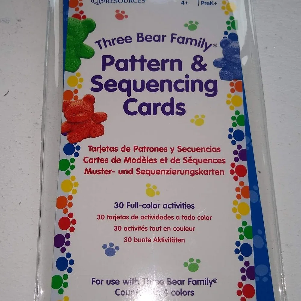 The Three Bear Family Pattern & Sequencing Cards New